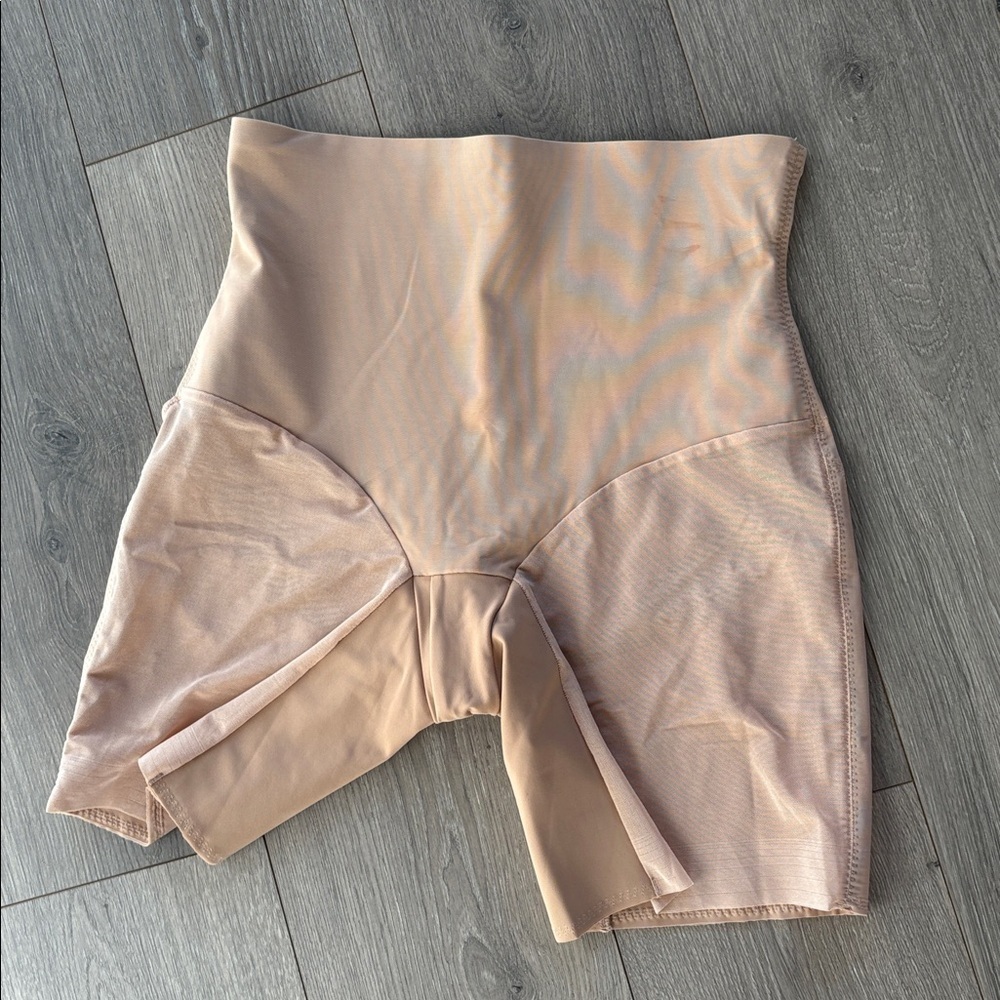 Honey Love Mesh Shapewear Shorts Pee Hole Tan Beige XL